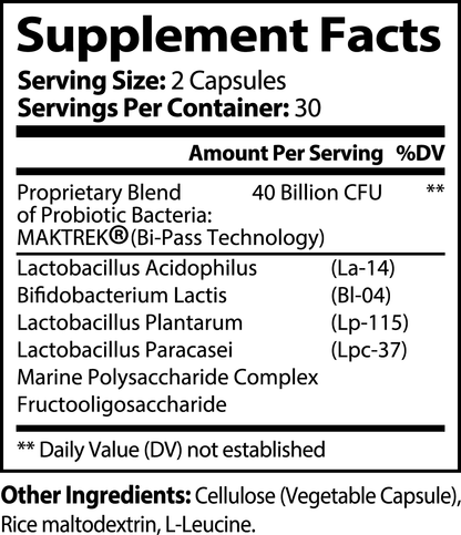 ‘prismatic’ probiotics 40 billion w/ prebiotics