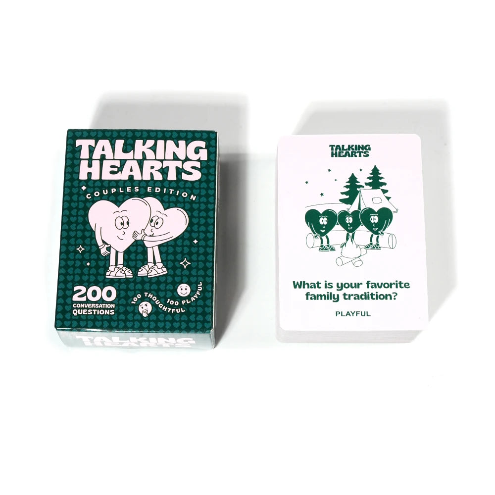 Talking Hearts Conversation Cards Couple Card Game for Date Nights Travel Adventures | Great Valentine's Gift for Couples